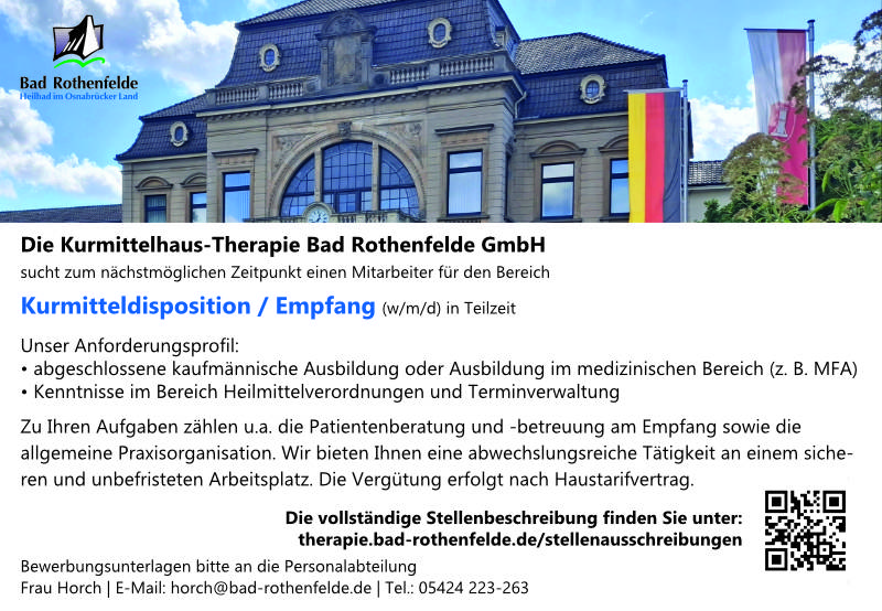 Stellenanzeige Gemeinde Bad Rothenfelde